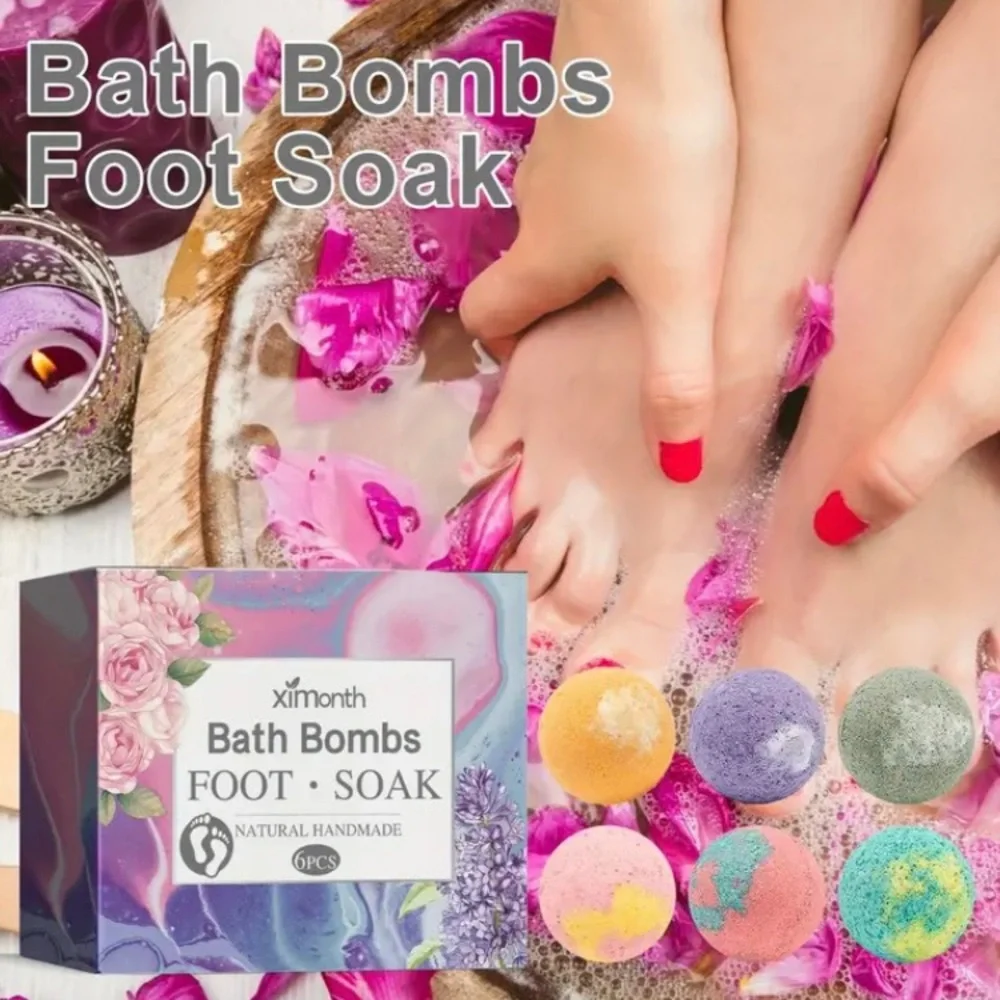 Bath Bomb Gift Set Foot Soak Lavender Ginger Rose Citrus Scents NEW Box